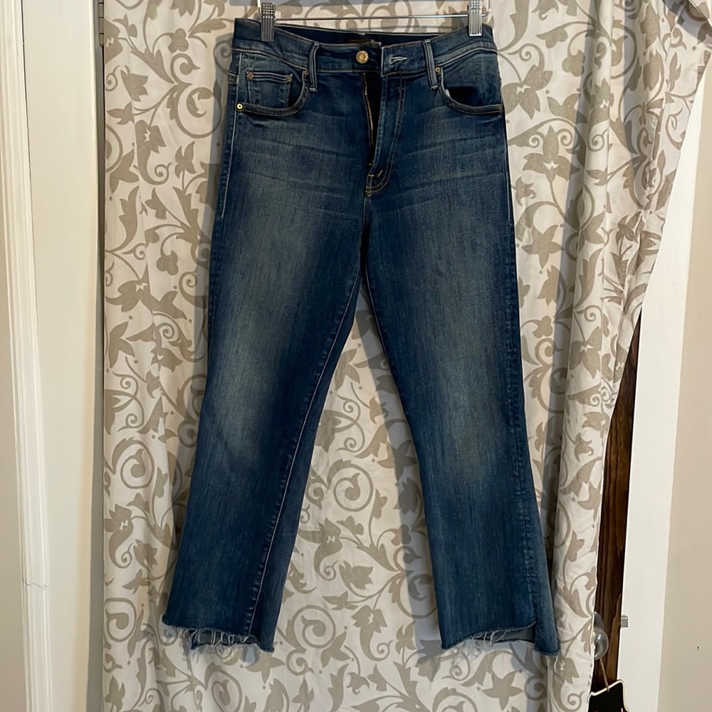Mother Insider Crop Step Fray 28